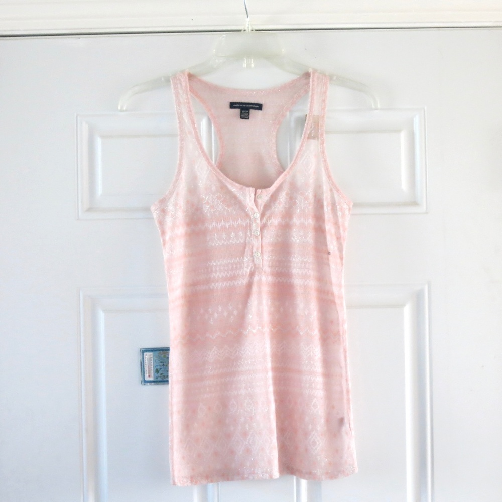 shimmery pink tank